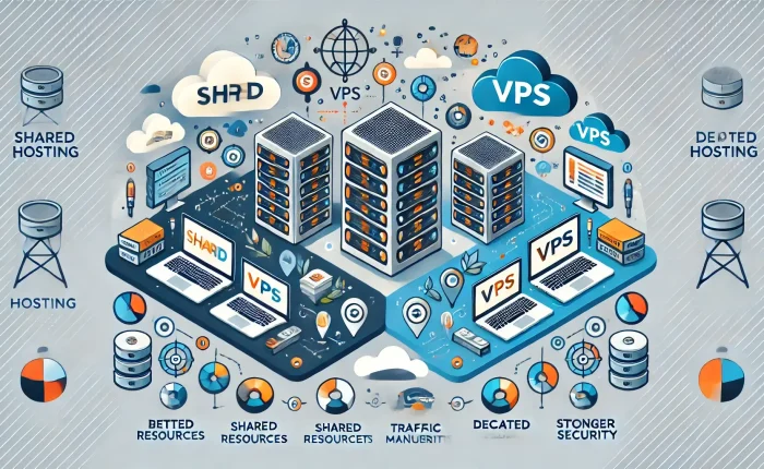 shared vs vps hosting comparison for websites