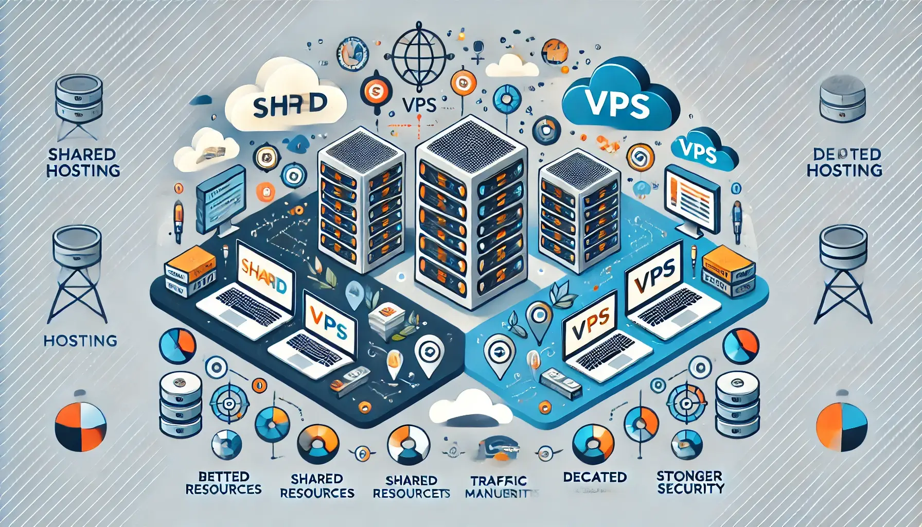 shared vs vps hosting comparison for websites